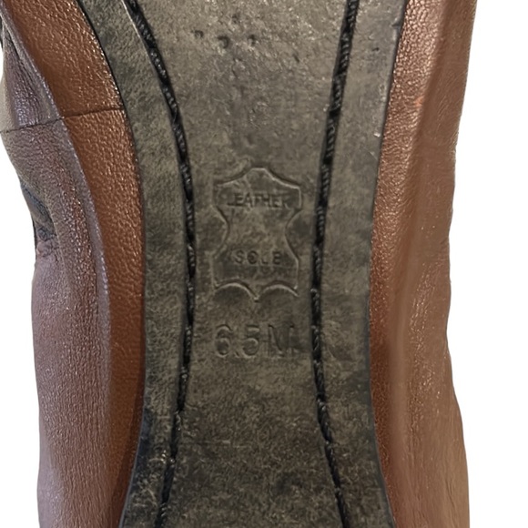 Tory Burch Caroline Brown & Black Leather Ballet Flats - 6.5 - Picture 14 of 16